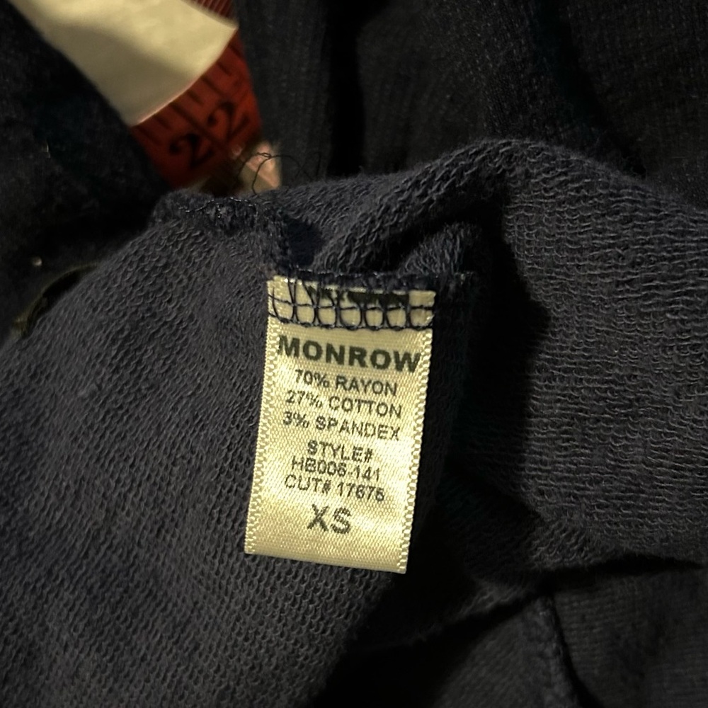 Monrow Vintage Stardust Knit Joggers Navy Silver XS - Picture 8 of 9